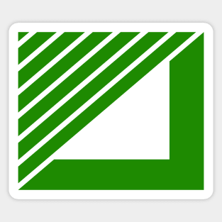 Abstract geometric pattern - green and white. Sticker